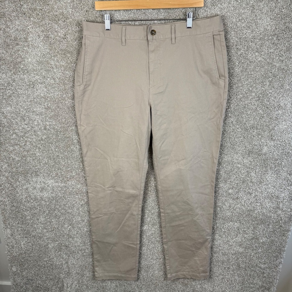 FREE FLY Mens Anchor Chino Pants Vintage Khaki Comfort‎ Stretch Size 36x32 NEW - Picture 2 of 6